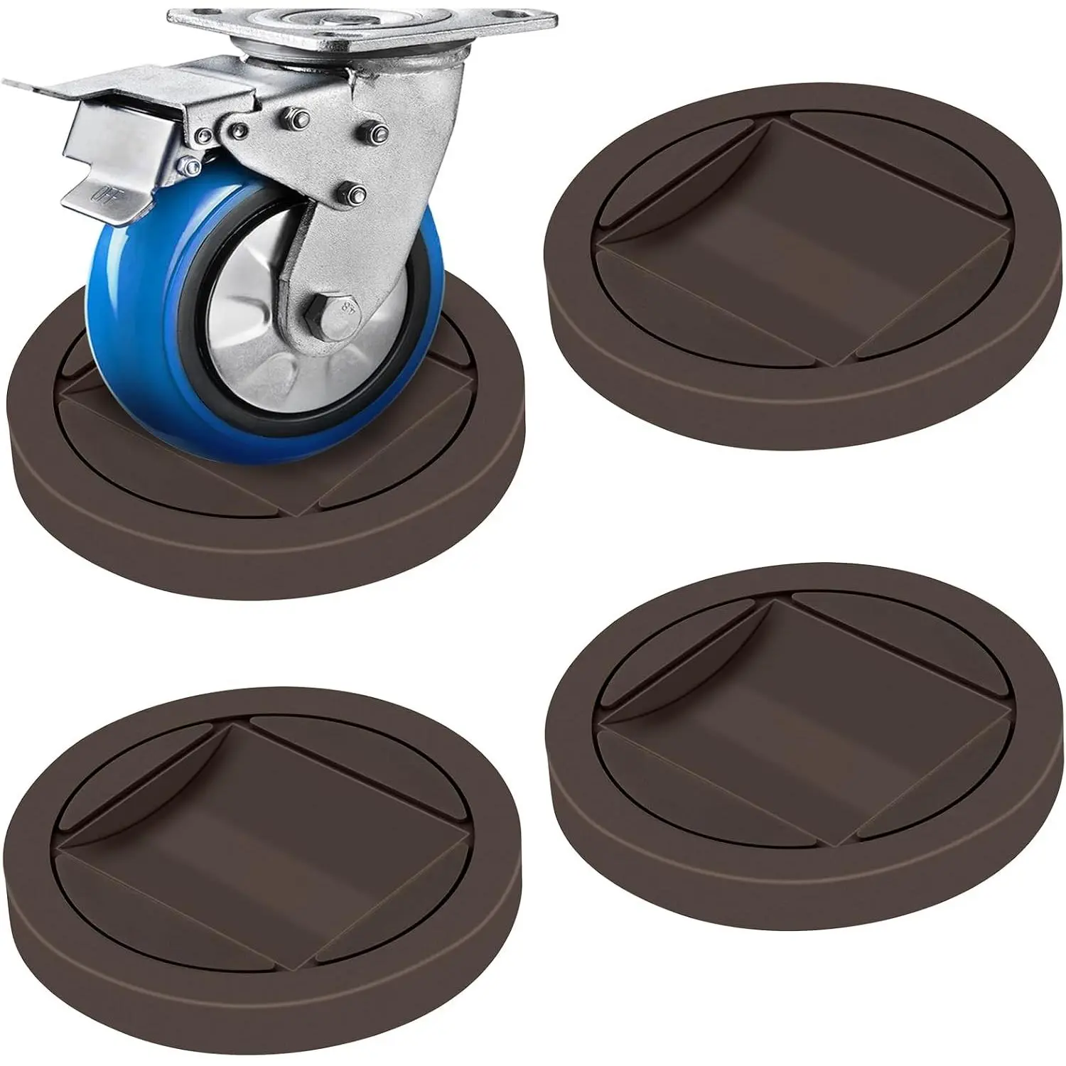 Bed Stoppers to  Sliding - 4 Pack Furniture Wheel Stopper for Hardwood Floor - Rubber Caster Cups fit  Wheels of Furniture, Sofa, Bed, Chairs