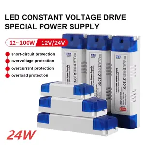AC 110V/220V to DC 12V 24V 2A 1A 24W Universal Regulated Switching Power Supply Transformer Adapter LED Driver for LED Strip, CCTV Camera System, Radio 3D Printer, Computer Project, Home Appliances, Security System, Audio Equipment