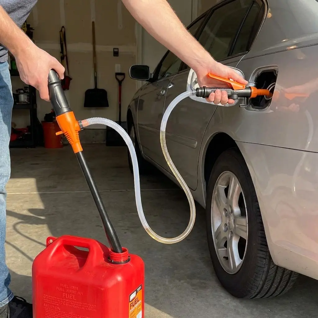Portable Fuel Transfer Pump, 2.2 Gallon/minute Liquid Suction Pump, Battery-Powered Gasoline Pump, Adjustable Flow Control Nozzle, Cordless Fuel Transfer Pump