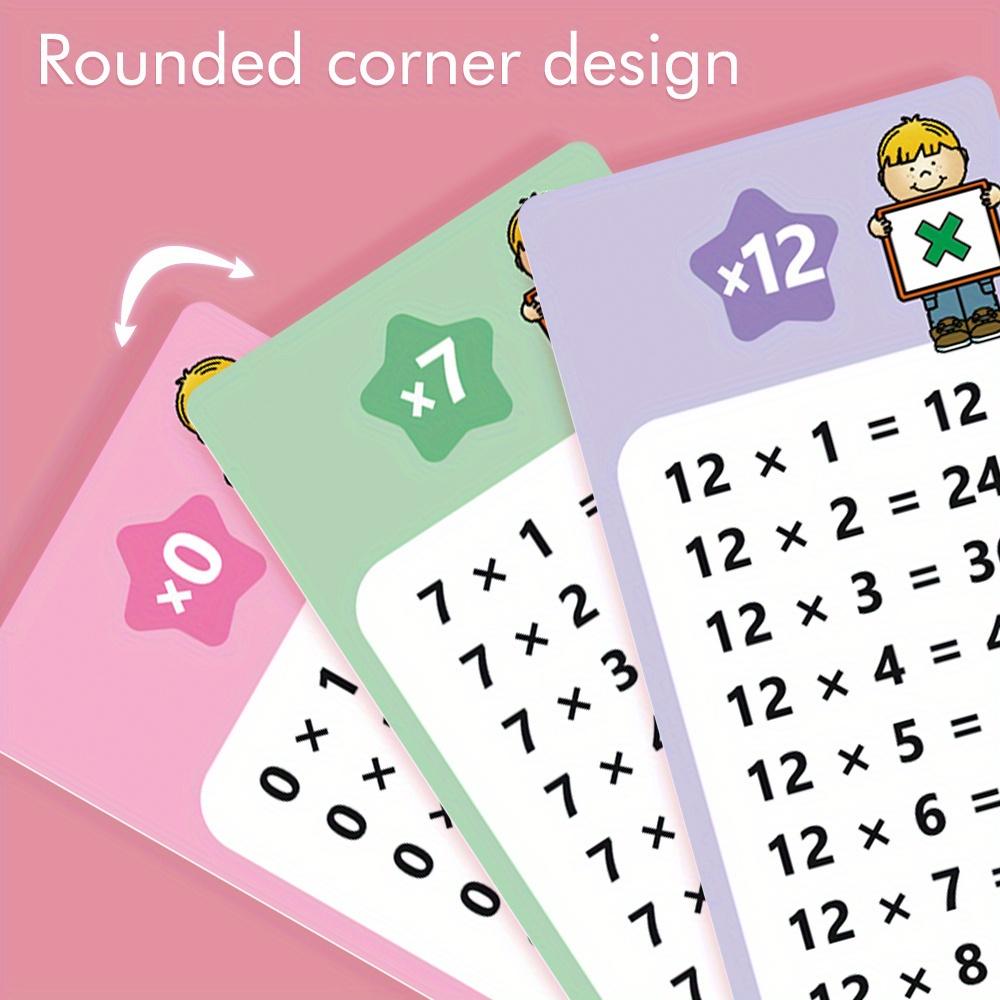 15 cards multiplication table, mathematical number card , educational learning, mathematics, children's flash card, elementary school, reusable at home school supplies