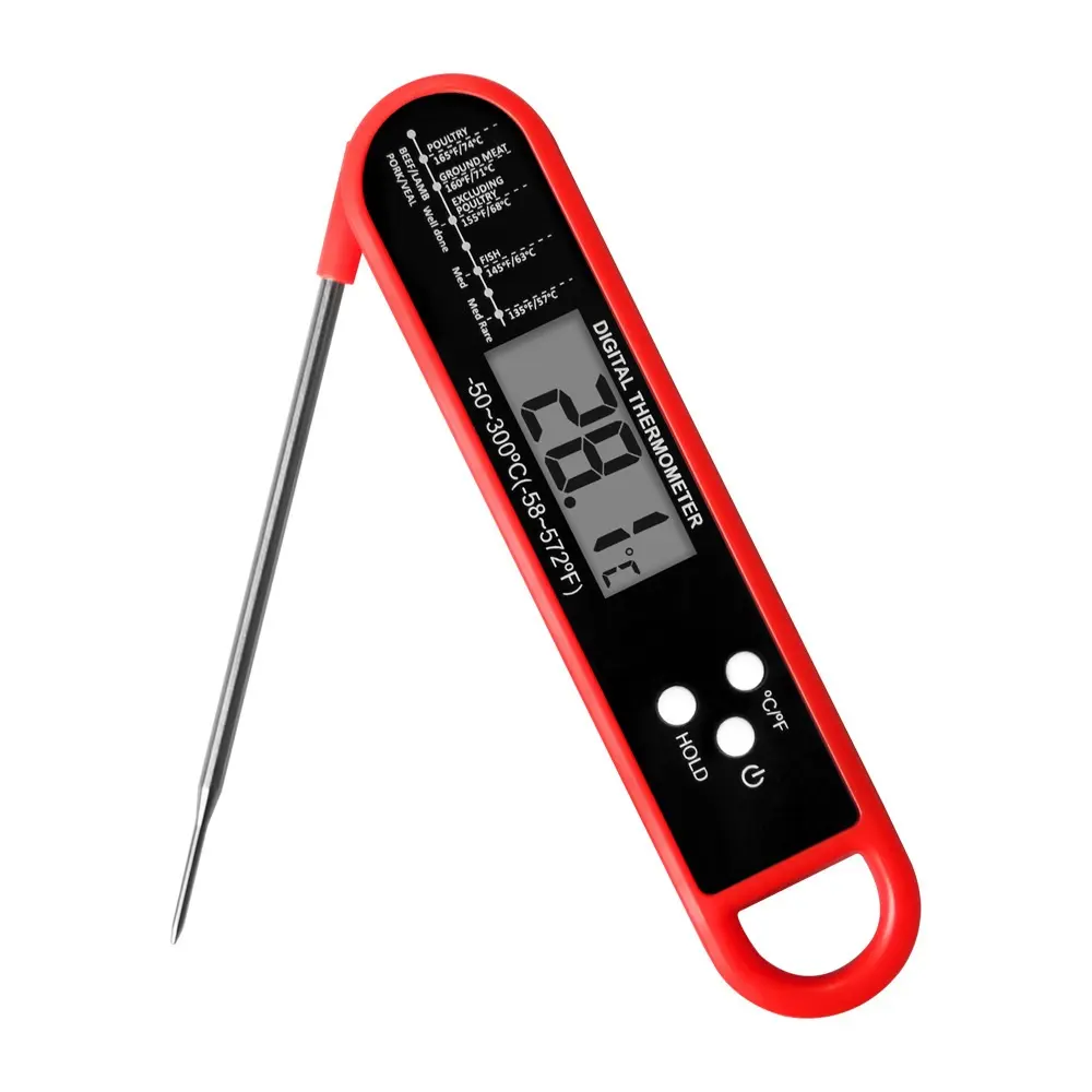 Folding Food Thermometer Kitchen Baking Digital Water Thermometer Food Probe Meat BBQ Thermometer