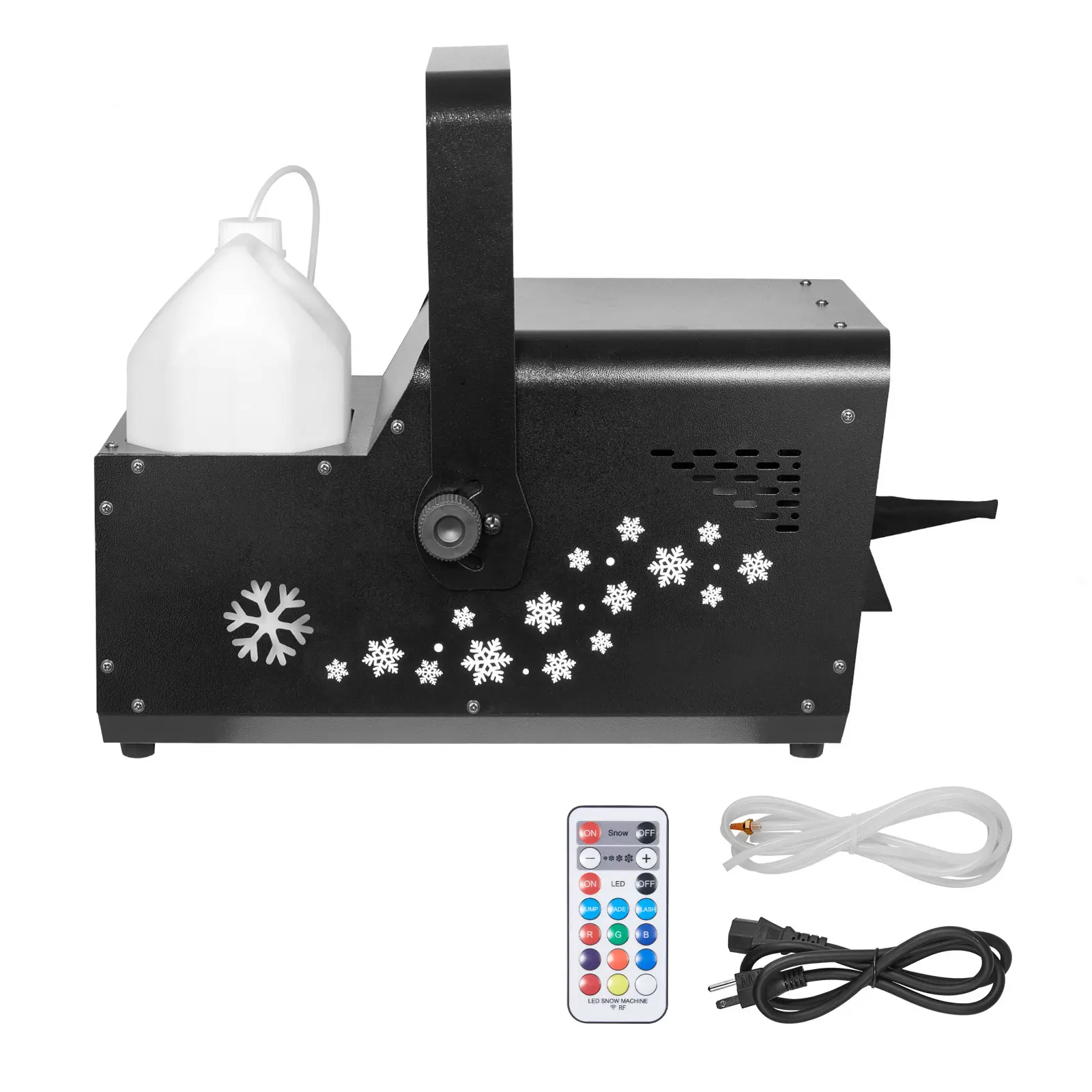 1500w Snow Machine with Rgb Dmx512 Signal Control, 5L Volume Capacity, 1500 W Power, 9 LED Lights, Easy to Use