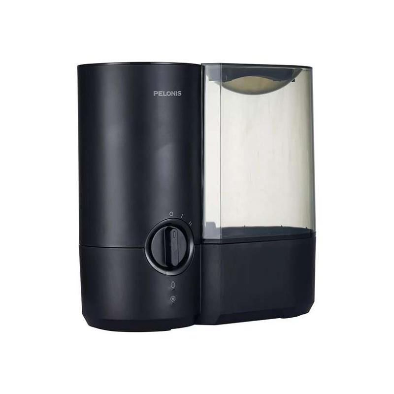 Pelonis PSU12W1BB Warm Mist Humidifier 1.2 Gallon Large Tank Ultra Quiet 2 Mist Output Settings Up to 23 Hours Runtime Filter Free Design Low Water Auto Shut Off Top Handle Water Tank for Easy Refill & Clean Aromatherapy Compatible Fast Humidification Rel