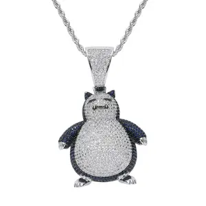 Pokemon Pokémon Pokémon Snorlax Pendant Zircon Hip Hop Accessories