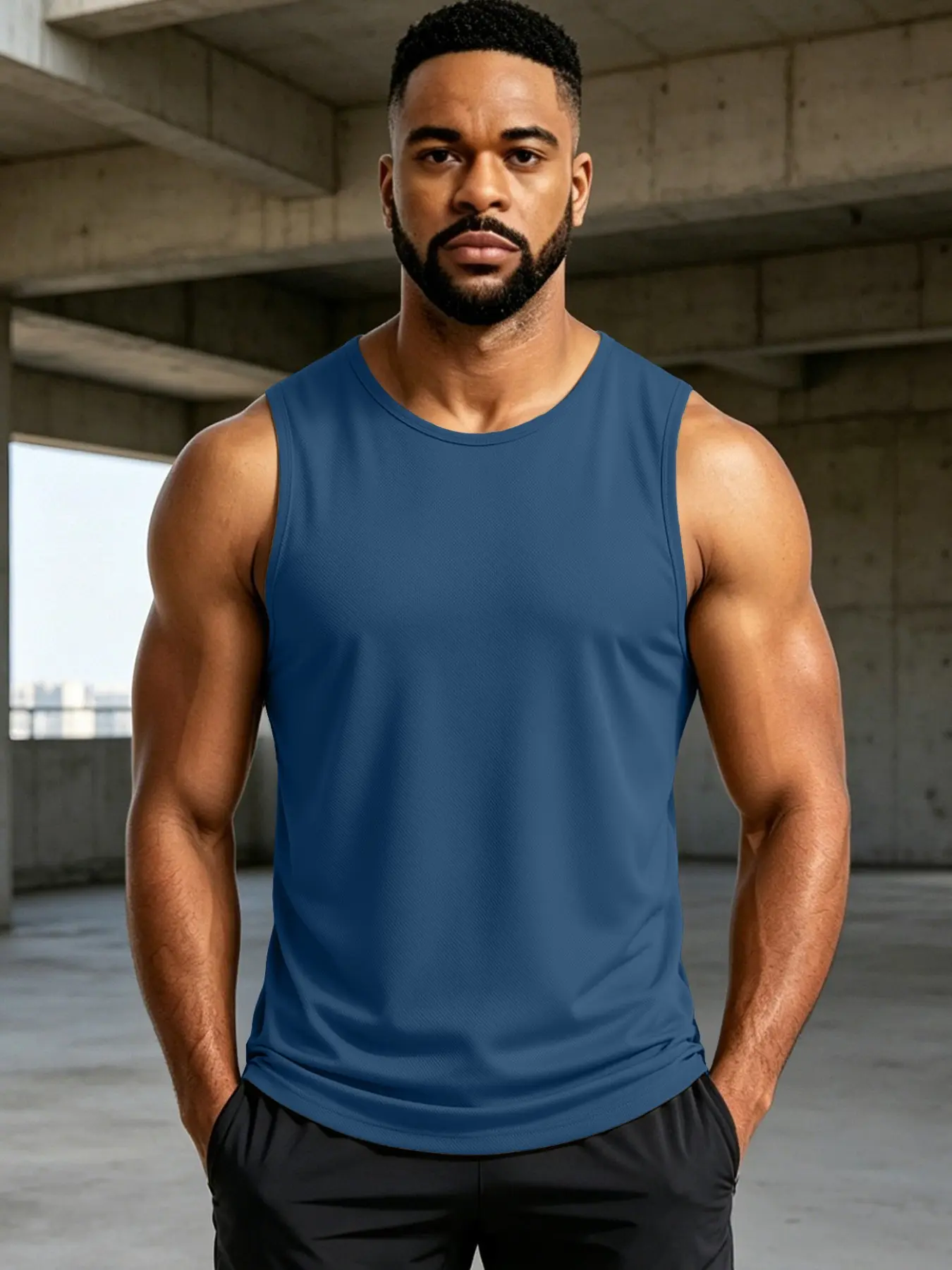 Men's Casual Sport Sleeveless T-Shirt Vest, Loose Breathable Tank Top, Ideal for Outdoor Training and Fitness, Workout Tank, Fitness Sports Tank