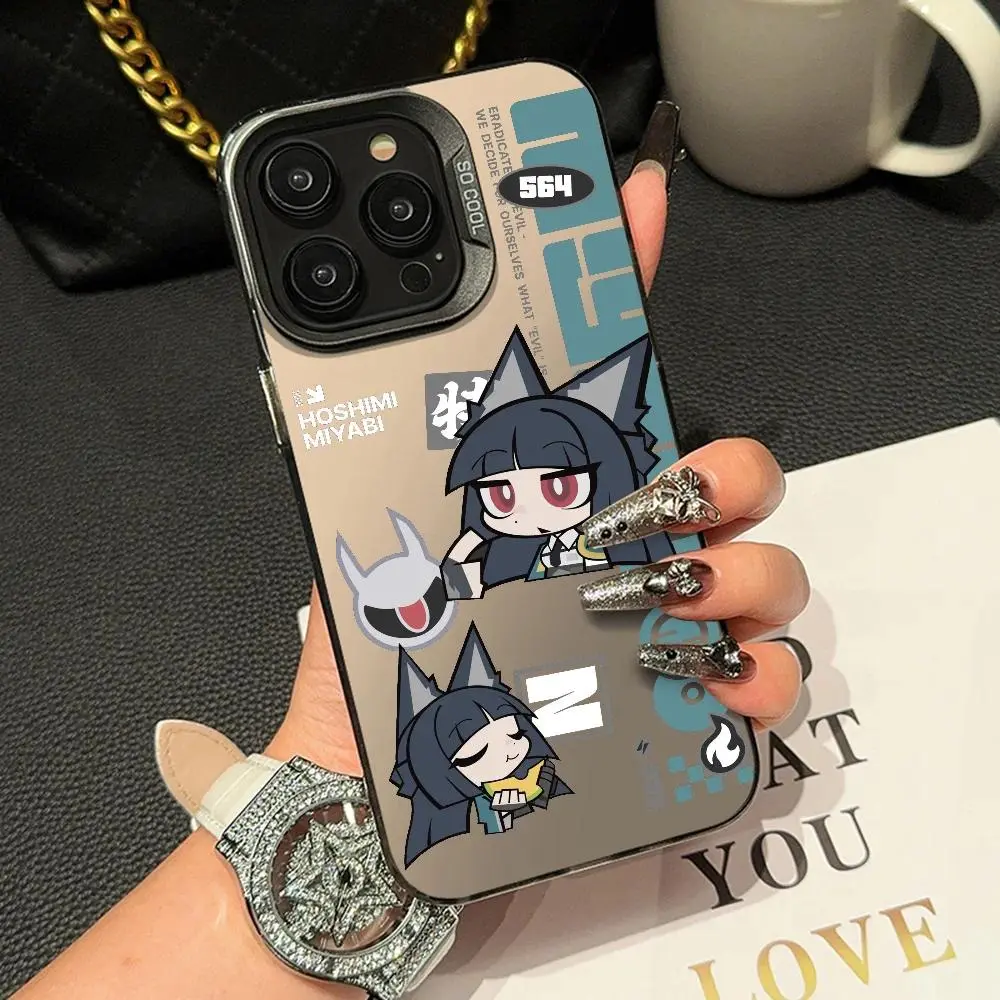 Kawaii Anime Chibi Art Wolf Girl Full Print Matte iPhone Case - Protective Geometric Shell with Anti-Slip Grip, Compatible with iPhone 17,16,15,14,13,12,11 ProMax Plus Air Series Mobile Phone Accessory, Covers, Iphone Series