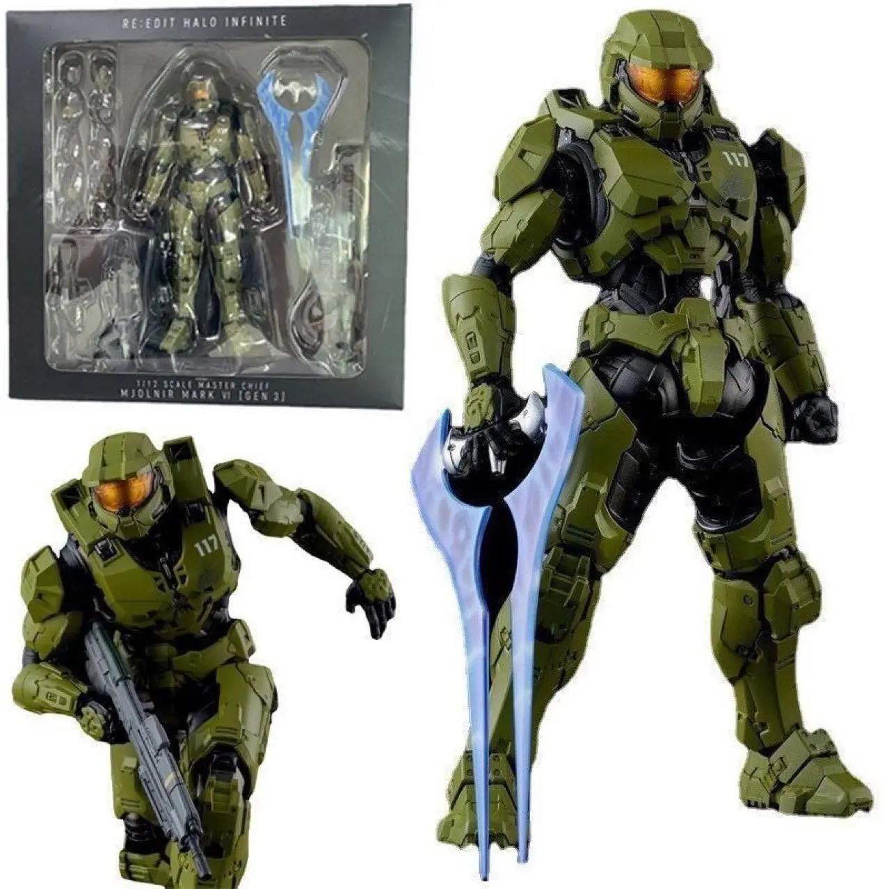 Halo Master Chief Premium Collectible Figure, Halo Infinite 12 Joint Action Figure, Perfect Birthday Gift, Party Prize, High-Quality Model