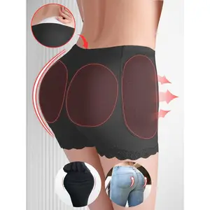 Womens High Support Butt Lift Shapewear Shorts Adjustable Lace Trim Plus Size Firm Control with 4 Pads Black Womenswear Compression Bridal Basic Light Beige Minimalist