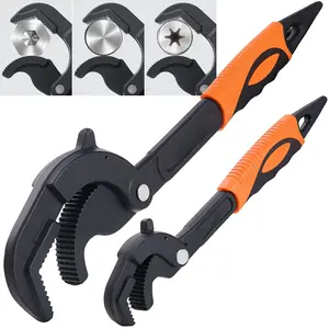 Heavy Duty Pipe Wrench Set, 10" and 15" Self-Adjusting Pipe Wrenches for Plumbing and HVAC, 2-Piece Pipe Vise Tool Kit for Standard and Irregular Nuts, Pipes, Fixtures – Pipe Wrench Set