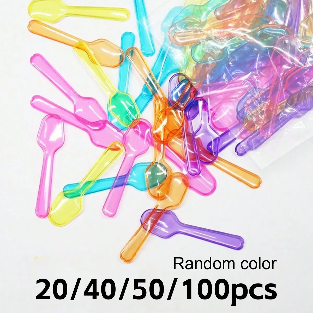 Colorful Mini Sampling Spoons, Dessert Scoops, Yogurt, Ice Cream, Pudding Spoons, Reusable Party Utensils, Perfect for Gatherings