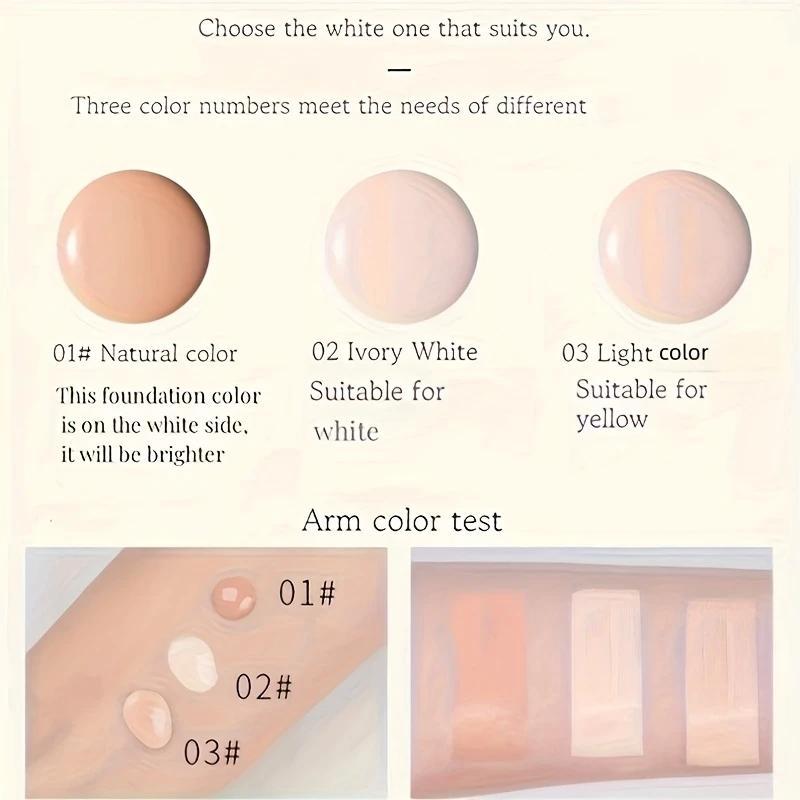 Long Lasting Liquid Foundation, Moisturizing Concealer Foundation, Full Coverage Flawless Makeup Cream, Makeup Product for Women & Girls, Cosmetic