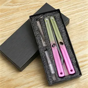 Gradient Color Balisong Training Tool, Dull-Headed Butterfly Practice Weapon, Ideal for Skill Development, Perfect Holiday Gift