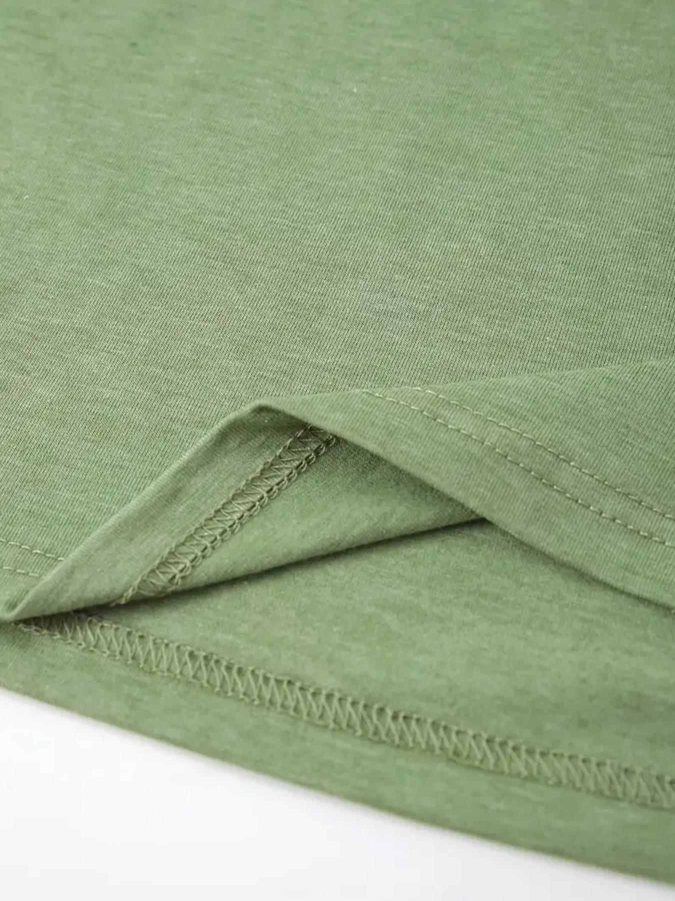 Women's Dandelion & Letter Print V Neck Tee, Casual Short Sleeve T-shirt for Summer, Ladies Clothes for Daily Wear, Top, Womenswear