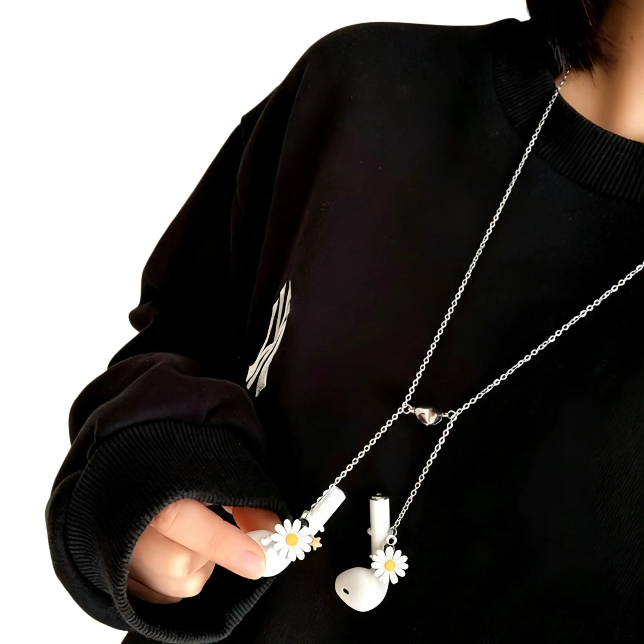 1PCS Daisy Earbud Anti‑Lost Lanyard, Anti‑Drop Neck Chain for Running Fitness Bluetooth Earphones, Outdoor Earphone Fixing Strap