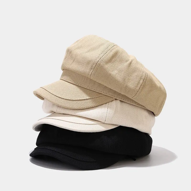 Classic vintage style. This corduroy newsboy cap is the perfect fashion item for the cooler seasons. It features a soft texture and a structured design that easily matches any retro casual look. Stylish comfortable and perfect for everyday wear.