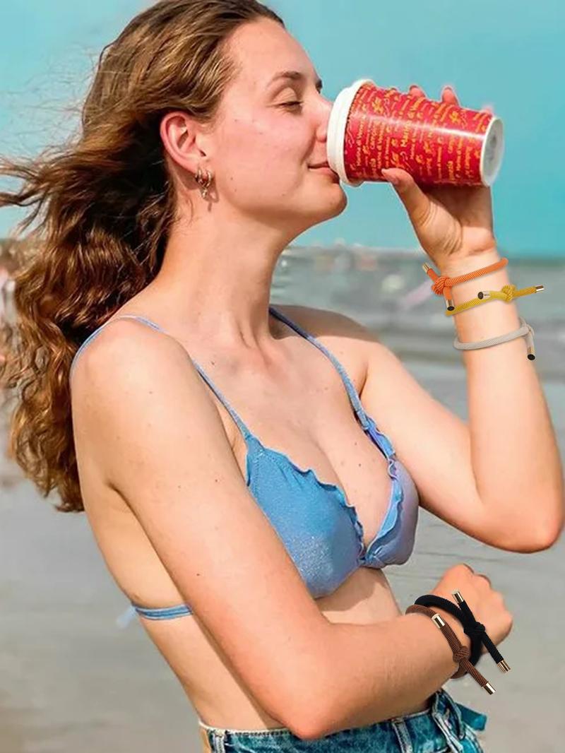 14pcs/set Plain Colorful Knotted Hair Ties, Casual Versatile Nylon Hair Accessories for Women, No Crease Hair Small Ponytail Holders for Kids Girls