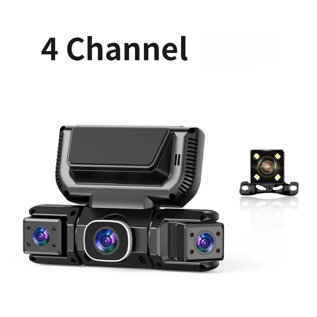 4-Channel Dash Cam with WiFi, 64GB Storage, Fhd Dual Cameras, Night Vision, Hdr, APP Control, Front & Rear Cameras, Car Dvr