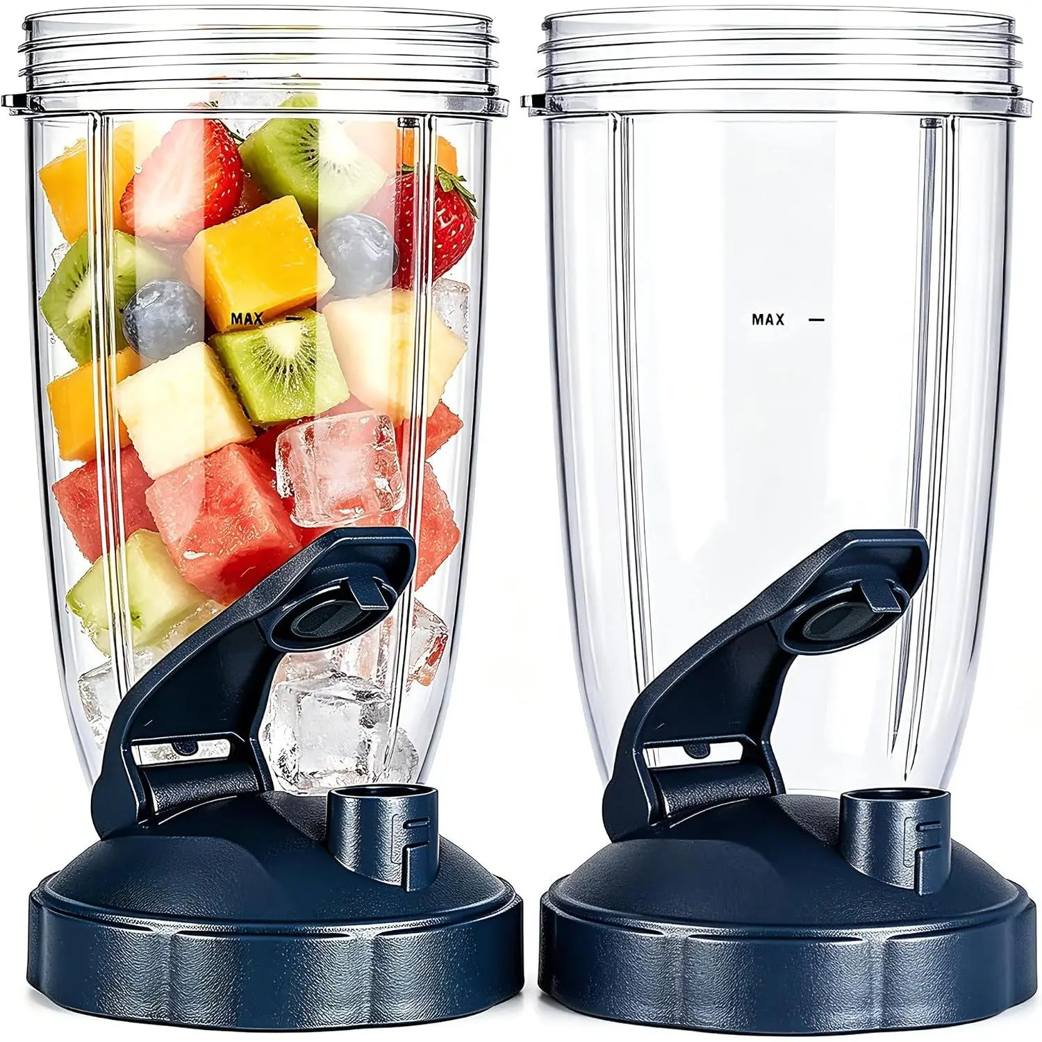 2 Pack 24oz  Cups Compatible with  600W & Pro 900W, Blender Cups   with To-Go- for Smoothies and Shakes
