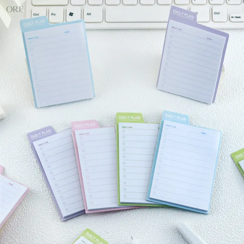 Self Standing Sticky Note Pads, Desktop To Do List Memo Notepads, Freestanding Daily Planner Reminder Stationery, Back to School Must Have Student Desk Supplies,backpack,keychain,Personalized,Boyfriend,titanium,purse,re,Christmas,Themed,Labubu,Doll,Outfit