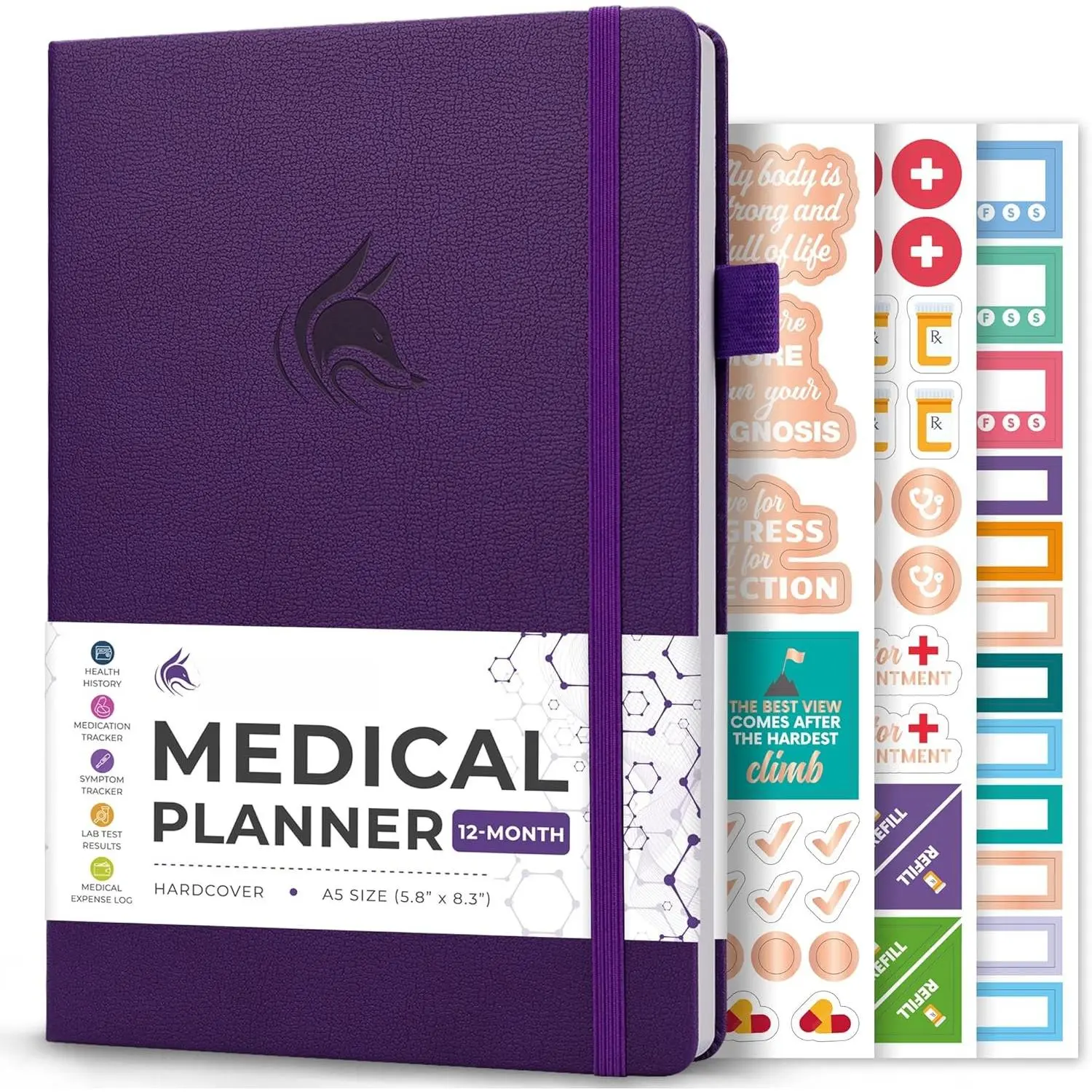 Compact A5  Planner 12-Month –  Notebook,  Diary,  Journal & Logbook to Track  – Self-Care  Journal – 12 Months, Undated ()