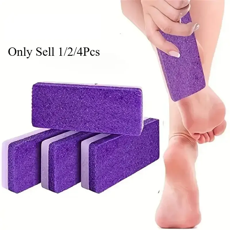 1/2/4pcs Foot Exfoliator, Pumice Stone & Foot File Calloused Feet Remover Tool, Smooth Feet Pedicure Heel Scrubber, Essential Foot Care Kit