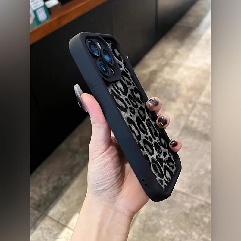 Case for IPhone 16 Pro Max 15 Plus 14 13 12 11 XS XR Leopard Pattern Pocket-Friendly Shockproof Silicone Protective Softcase Gifts for Women Men Girls Boys