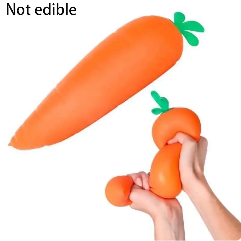 Soft and Cute Carrot Squishy Pinch Music Toy, Non-Toxic Simulation Fruit and Vegetable, Squeezable and Stretchable, Ideal for All Ages, Perfect Gift