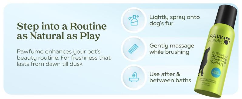 PAWFUME Premium Grooming Spray Dog Spray Deodorizer Perfume for Dogs - Dog Cologne Spray Long Lasting Dog Sprays - Dog Perfume Spray Long Lasting After Bath- Dog deodorizing Spray (Blue Ribbon)
