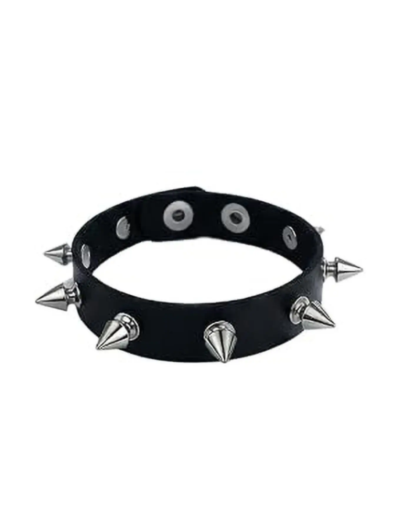1/4 Pack Gothic Punk Leather Bracelet Set, PU Spiked Cone Rivet Star Chain, Adjustable Stackable Wristbands, Unisex Y2K Rock Accessory