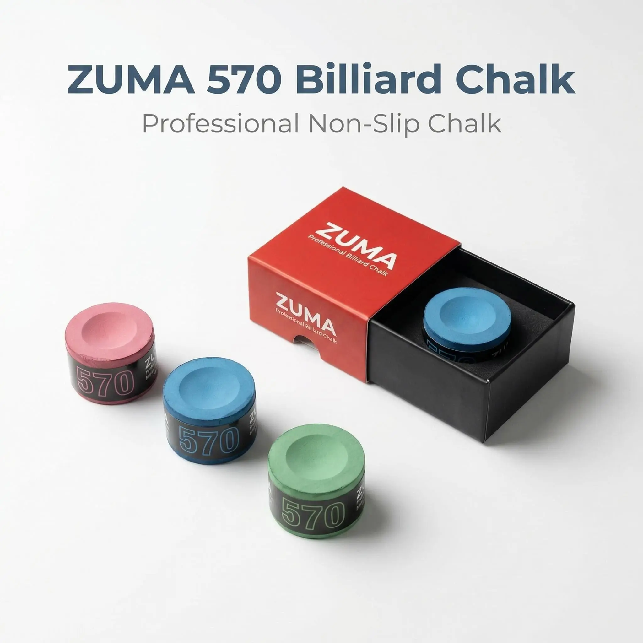 Professional Precision Billiard Powder with Protective Box, Fine Grain Talcum Powder, Excellent Adhesion, Stability and Performance, Ideal for Billiards Sports
