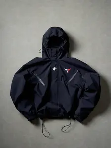 Spring Fall Hooded Windproof Jacket, Lightweight Waterproof Outdoor Hiking Jacket, Casual Street Style, Loose Fit, Plain Pattern