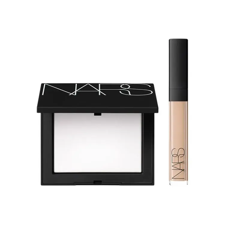 NARS Flawless Base Makeup Set Clear And Non Caking Correcting Skin Tone Big White Setting Powder 10g+Concealer 6ml
