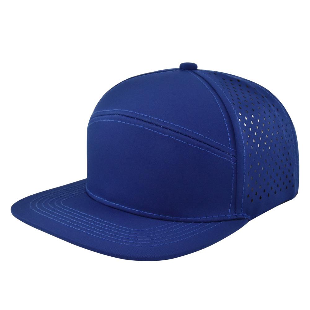 Cross-border 6-panel hard-brim flat cap adult mesh cap advertising hip-hop cap custom logo curved brim sunshade cap