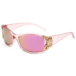 Unisex Polarized Wrap-Around Butterfly Sunglasses, UV400 Protection Fishing Eyewear, Fashion Shades for Driving & Outdoor Activities