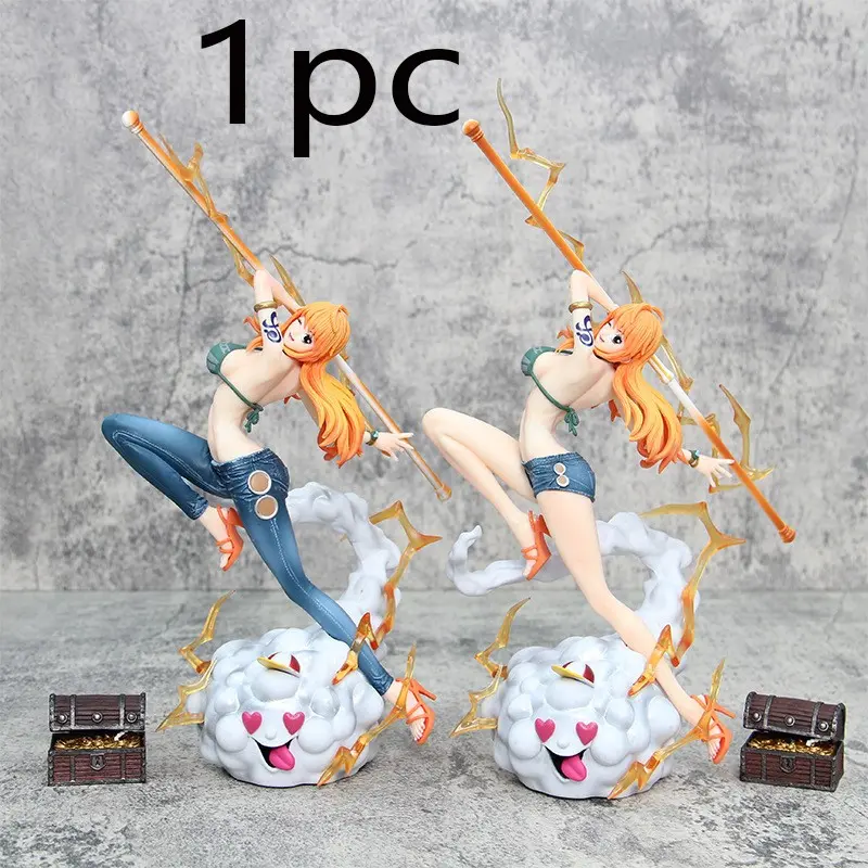 One Piece Nami Zeus Weather Rod Resonance Series PVC Figure, Anime Model Collectible Figurine, Secondary Dimension Handmade Doll