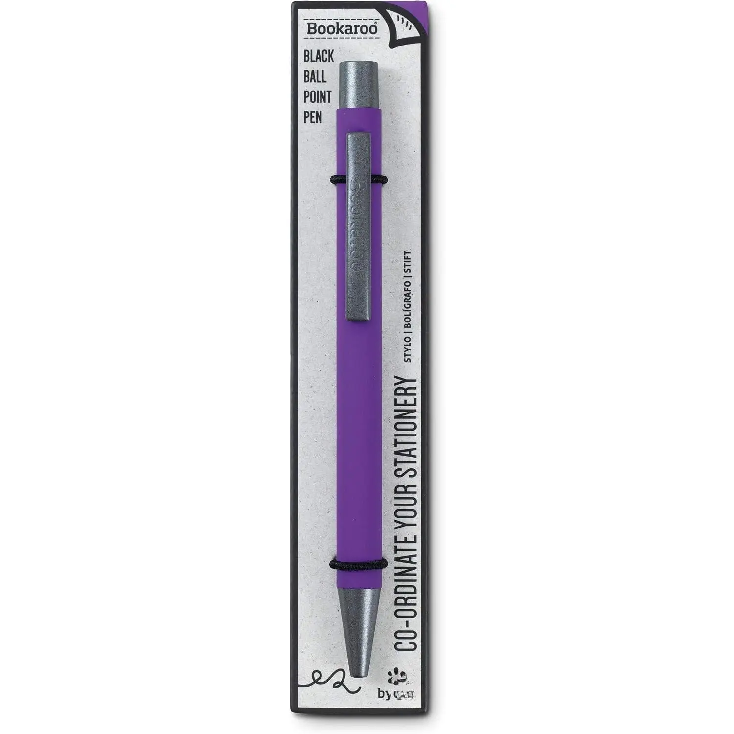 Bookaroo Pen, soft , colour coated pen with black ink -