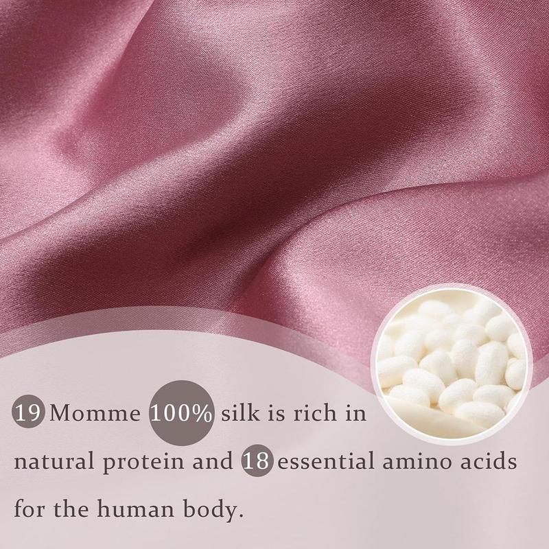 AWAYTR 100% Silk Bonnets for Sleeping Women Men Mulberry Silk Double Layer Hair Bonnet with Elastic Tie Band Reversible Nightcap Gifts for Female Multistyle Wrapcap Haircare