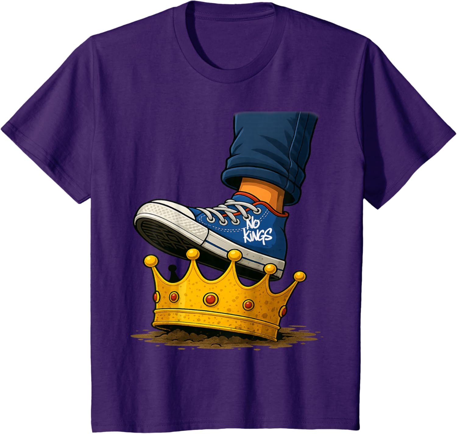 No Kings Shoe On Crown T-Shirt