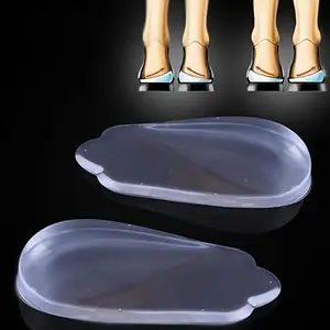1 Pair Gel Heel Inserts, Clear Adhesive Insoles for Youngsters & Adults, Comfort Support Shoe Pads, Shock Absorption, Enhanced Foot Care, Shock Absorbing Insoles