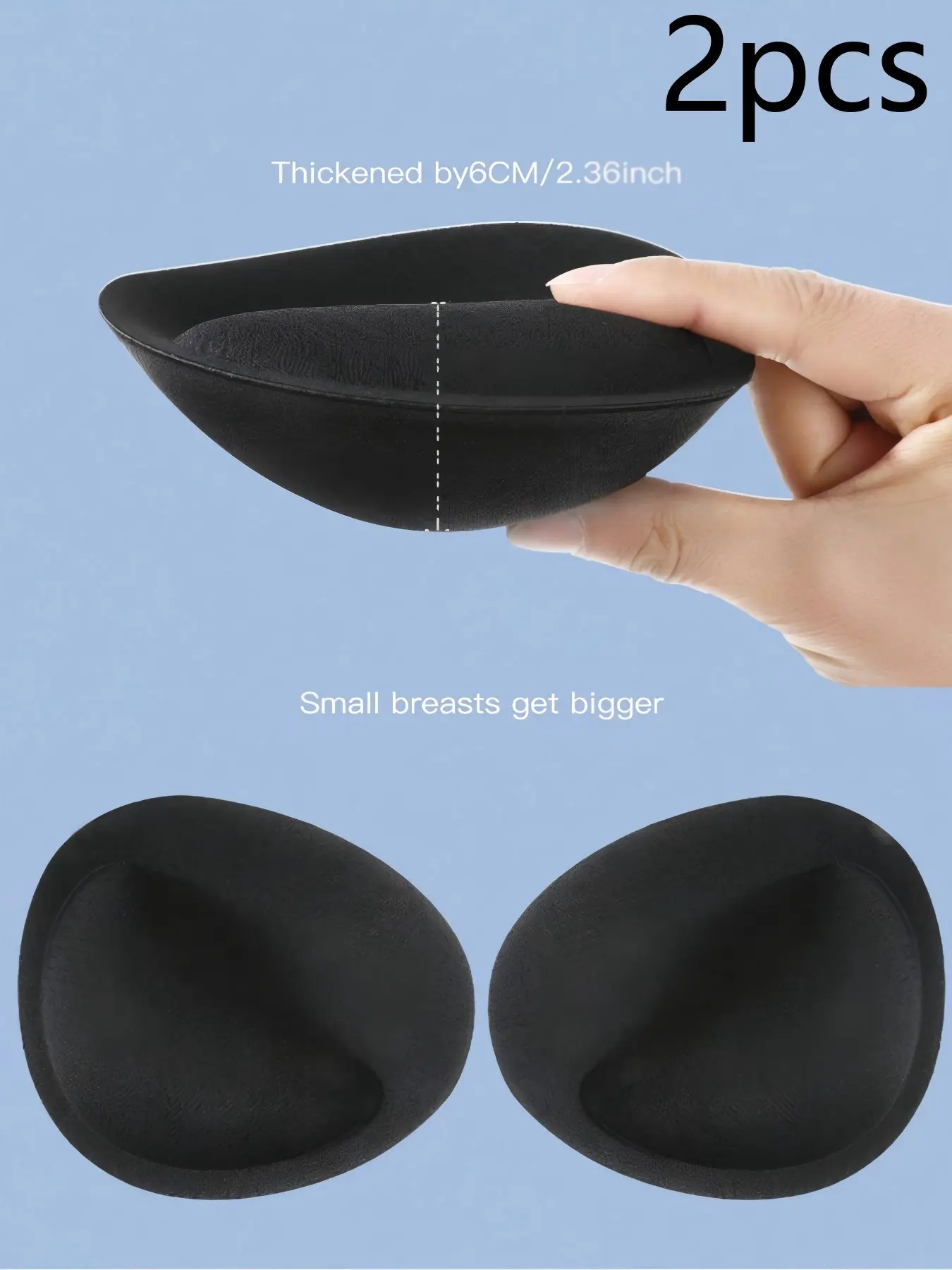 Thickened 6cm Underwear Cup, Small Breast Padding, Removable & Washable Push-Up Breast Pad Inserts, Bra Pads, Knit Underwear & Bra Accessories, Lingerie, Womenswear