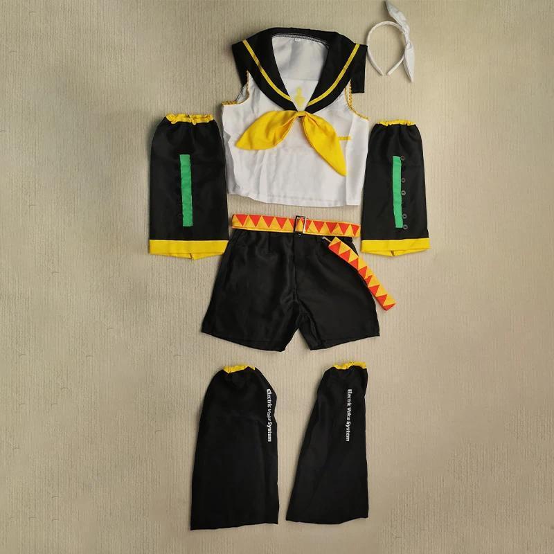 Anime Rin Len Cosplay Costume Len Rin Cosplay Len Costume Kagamine JK Uniform for Halloween Comic Con Outfits # 1 # W.