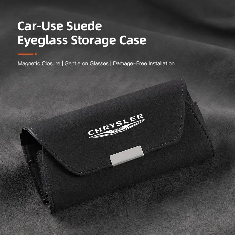 Car Visor Glasses Box Portable Sunglasses Storage Rack Accessories For Chrysler 300c Pacifica Phev Voyager Sebring Aspen 200 Airflow PT Cruiser Town and Country Crossfire Concorde