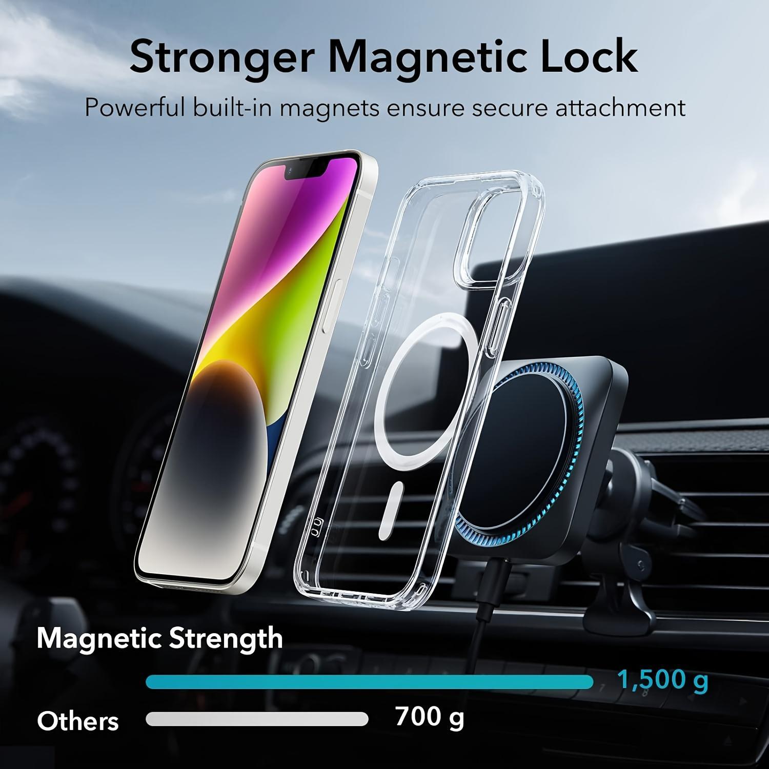 Magnetic Phone Case, Shockproof All-Around Transparent Protective Case for iPhone 17, 16, 15, 14, 13 and 12, Magnetic Phone Casing Protector Cover Accessories Smartphone Protection, Protective Cellphone Casing