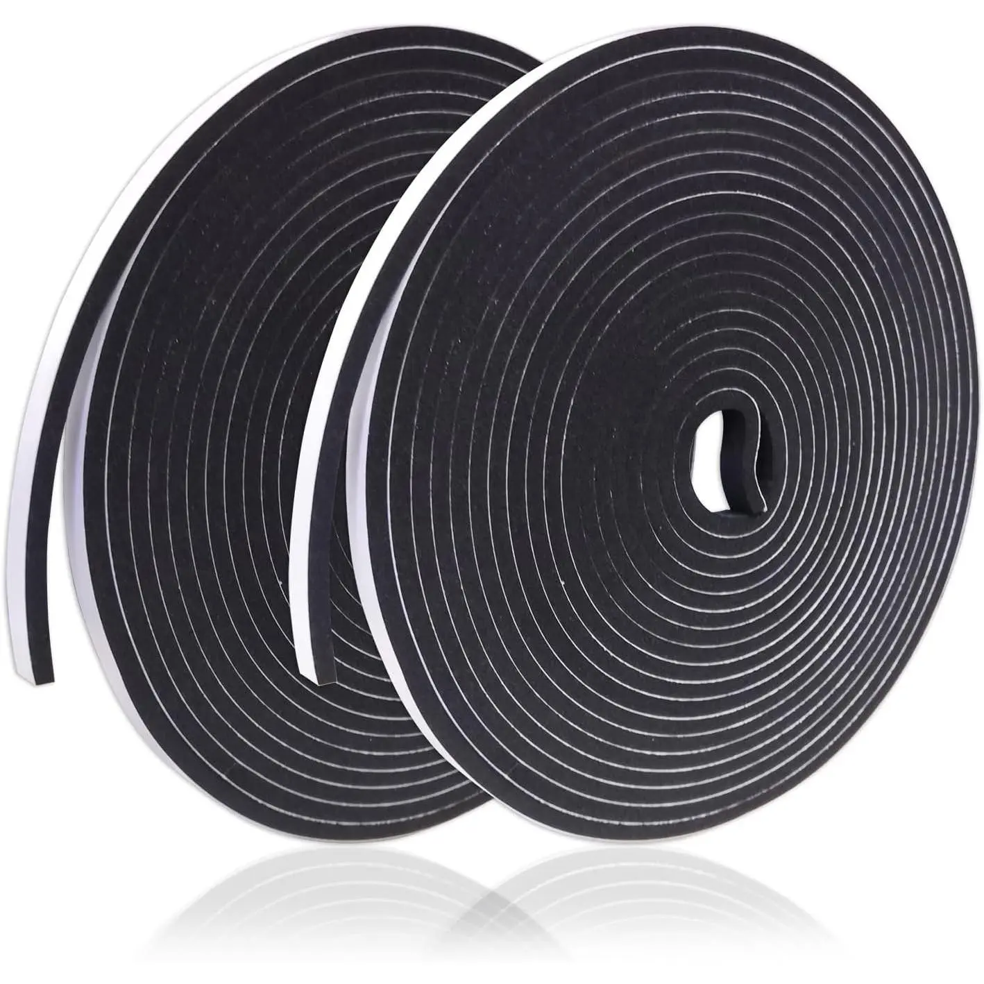 Thin Weather Stripping  Tape for Door & Window Seal | 1/8 Inch Thick Self Adhesive  Strip for Narrow Gaps, Draft Blocking, Noise Reduction & Vibration Cushioning