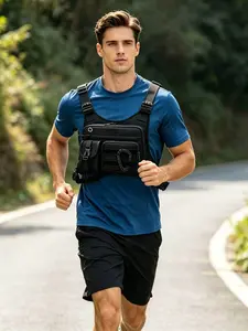 Comfortable All-match Chest Pack, Reflective Safety Detail, Durable Oxford Fabric, Suitable for Long Time Wearing & Daily Carry