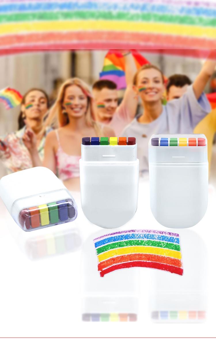 2026 World Cup Rainbow Face Paint,6 Color Face Paint Makeup Rainbow Body Markers Events Festival Celebrations Party