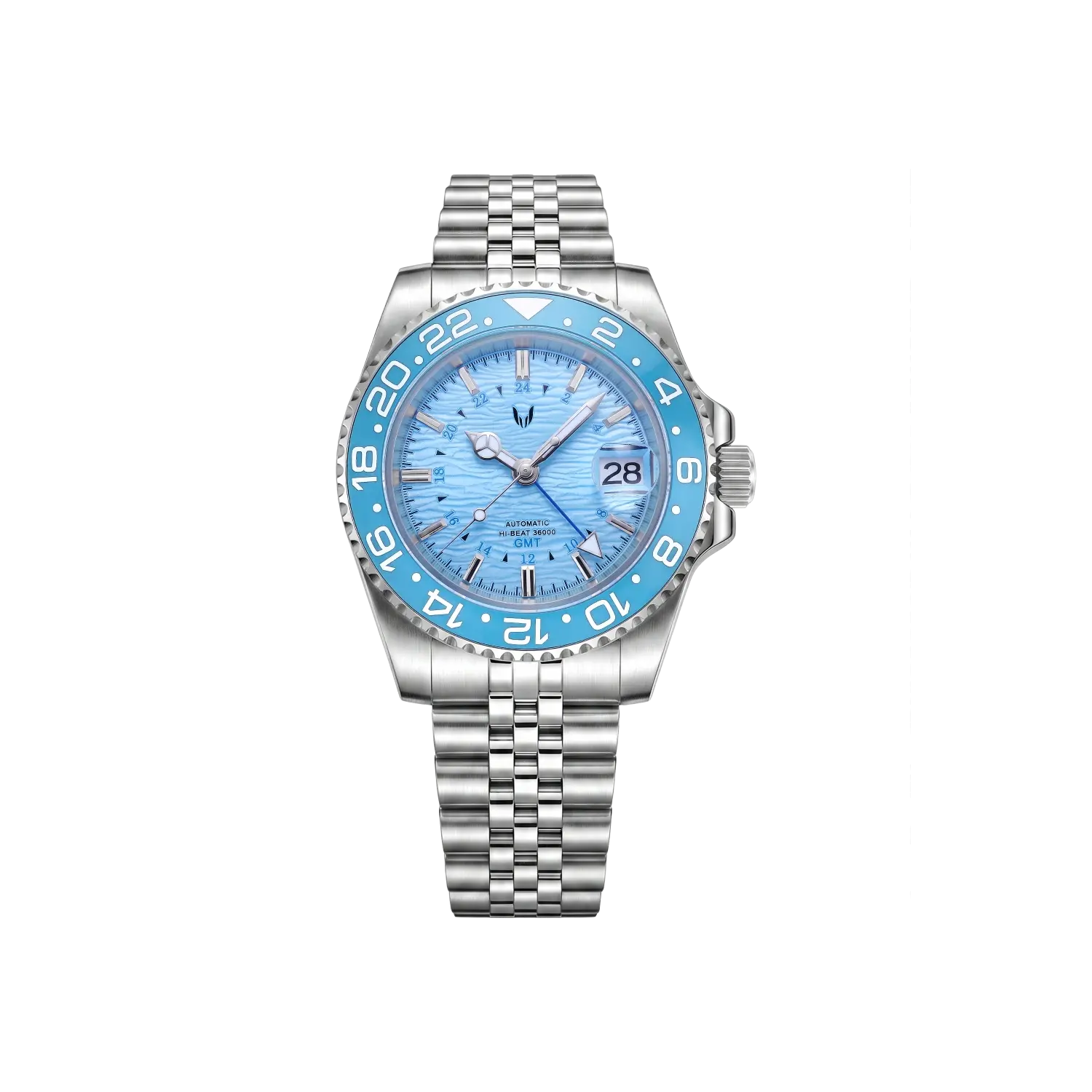 Custom GMT Baby Blue Watch