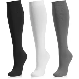 Medical Compression Socks  Women and Men 3 Pairs 20-30 mmHg Knee High Christmas Compression Stockings Circulation Best  Running Athletic Nurses