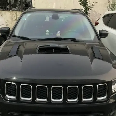 3pcs Universal Car Accessory Automotive Air Flow Intake Hood Scoop Vent Bonnet Cover - Boost Your Vehicle's Exterior Style! Vehicle Accessories