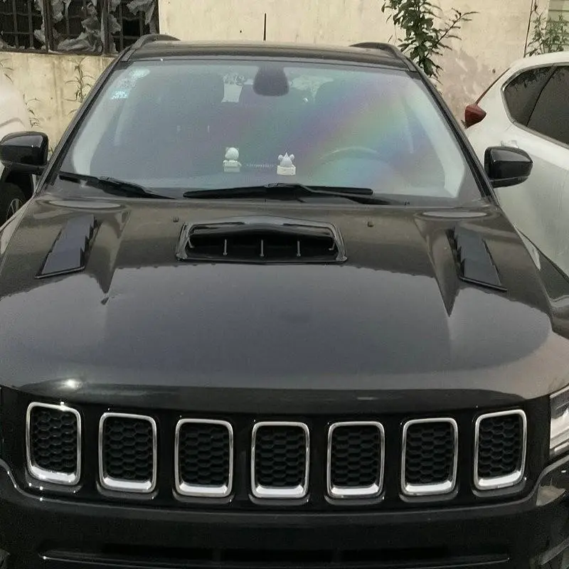 3pcs Universal Car Accessory Automotive Air Flow Intake Hood Scoop Vent Bonnet Cover - Boost Your Vehicle's Exterior Style! Vehicle Accessories
